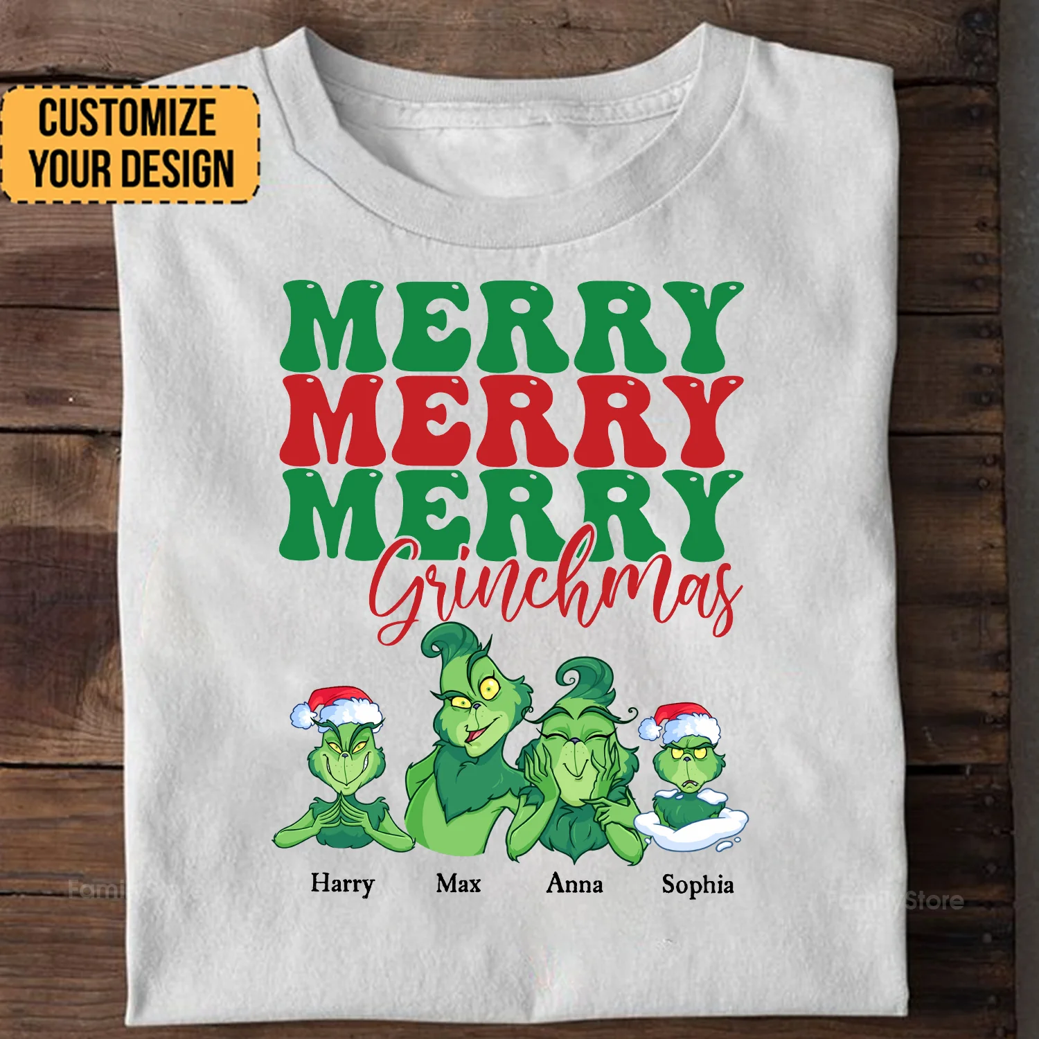 Grinch Merry Greenmas To Everyone - Gift For Family - Personalized Shirt - CL27 NA94 - Image 2