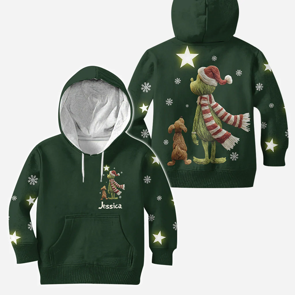 Merry Grinchmas - Personalized Hoodie and Leggings - Christmas Gift For Her HH01 - Image 7
