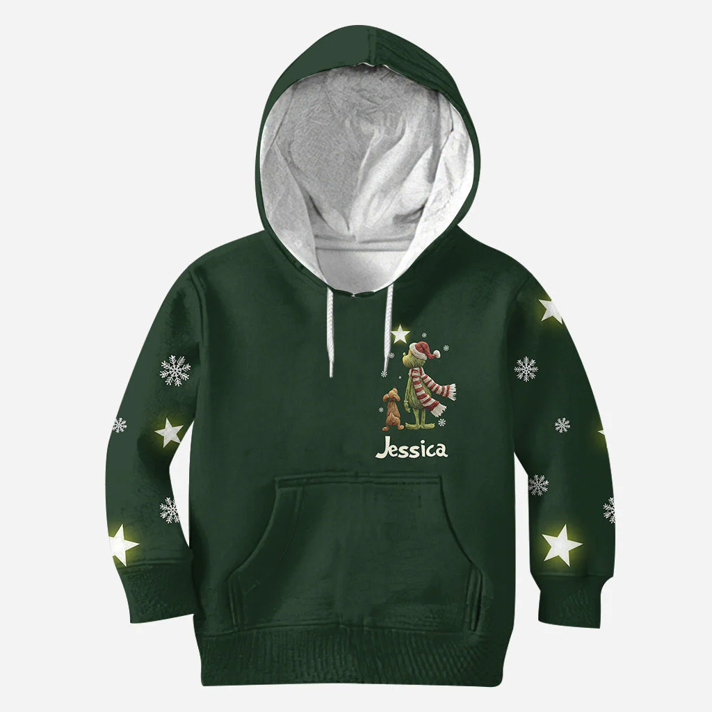 Merry Grinchmas - Personalized Hoodie and Leggings - Christmas Gift For Her HH01 - Image 8