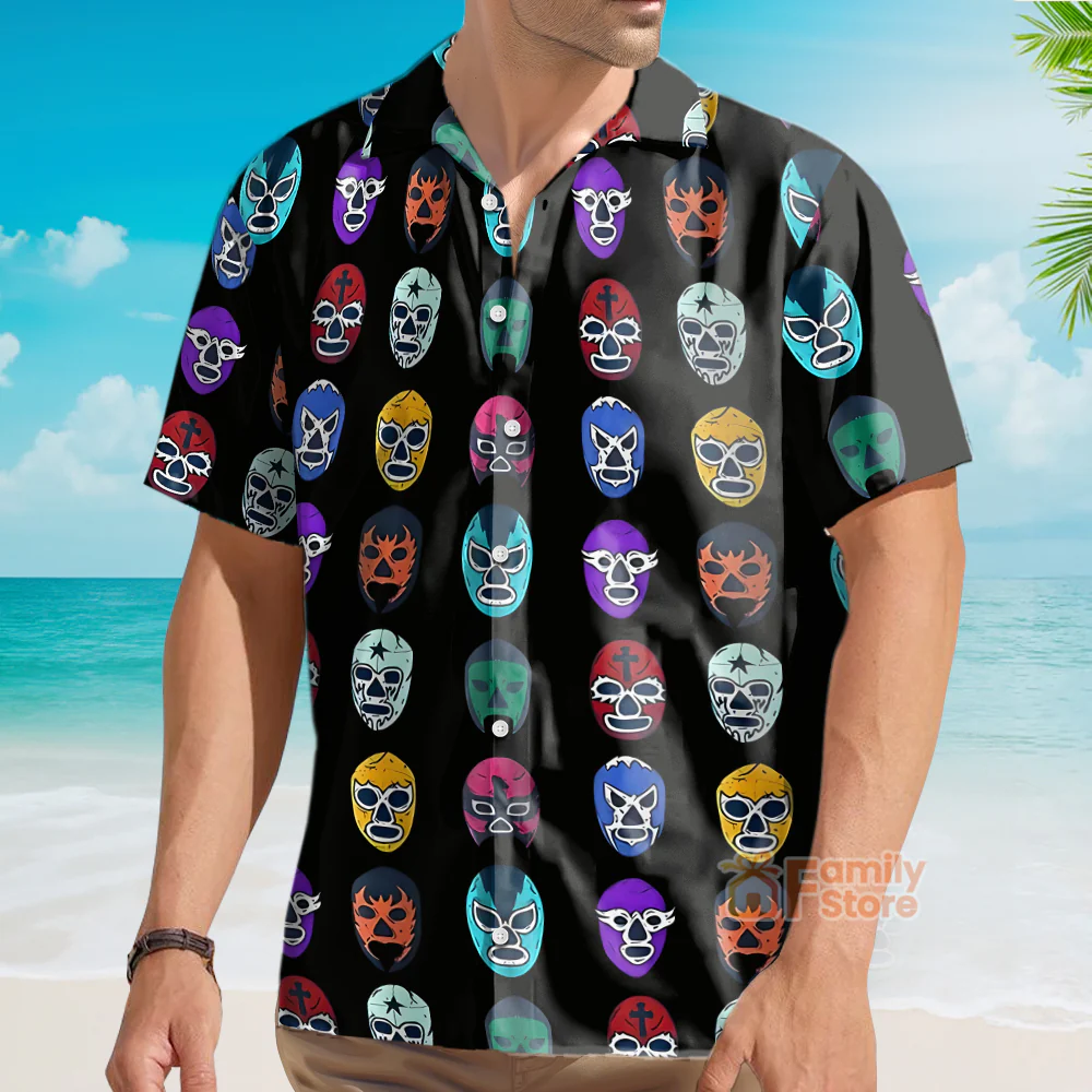 Mexican Culture Traditional Masks - Hawaiian Shirt - Image 2