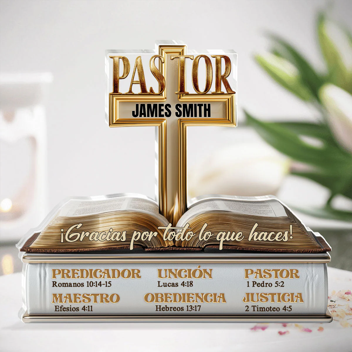 Mi Pastor - Personalized Acrylic Plaque TD118 - Image 2