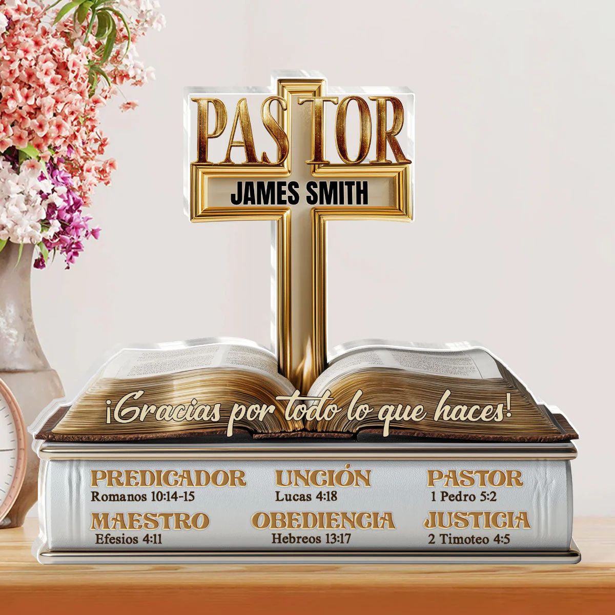 Mi Pastor - Personalized Acrylic Plaque TD118 - Image 3