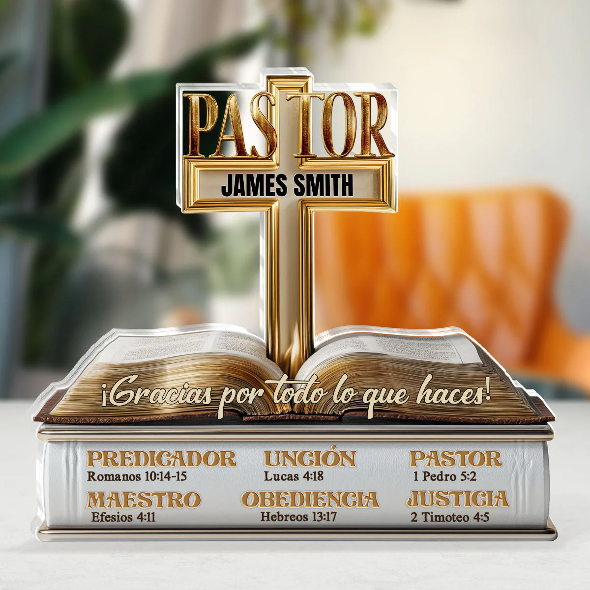 Mi Pastor - Personalized Acrylic Plaque TD118 - Image 4