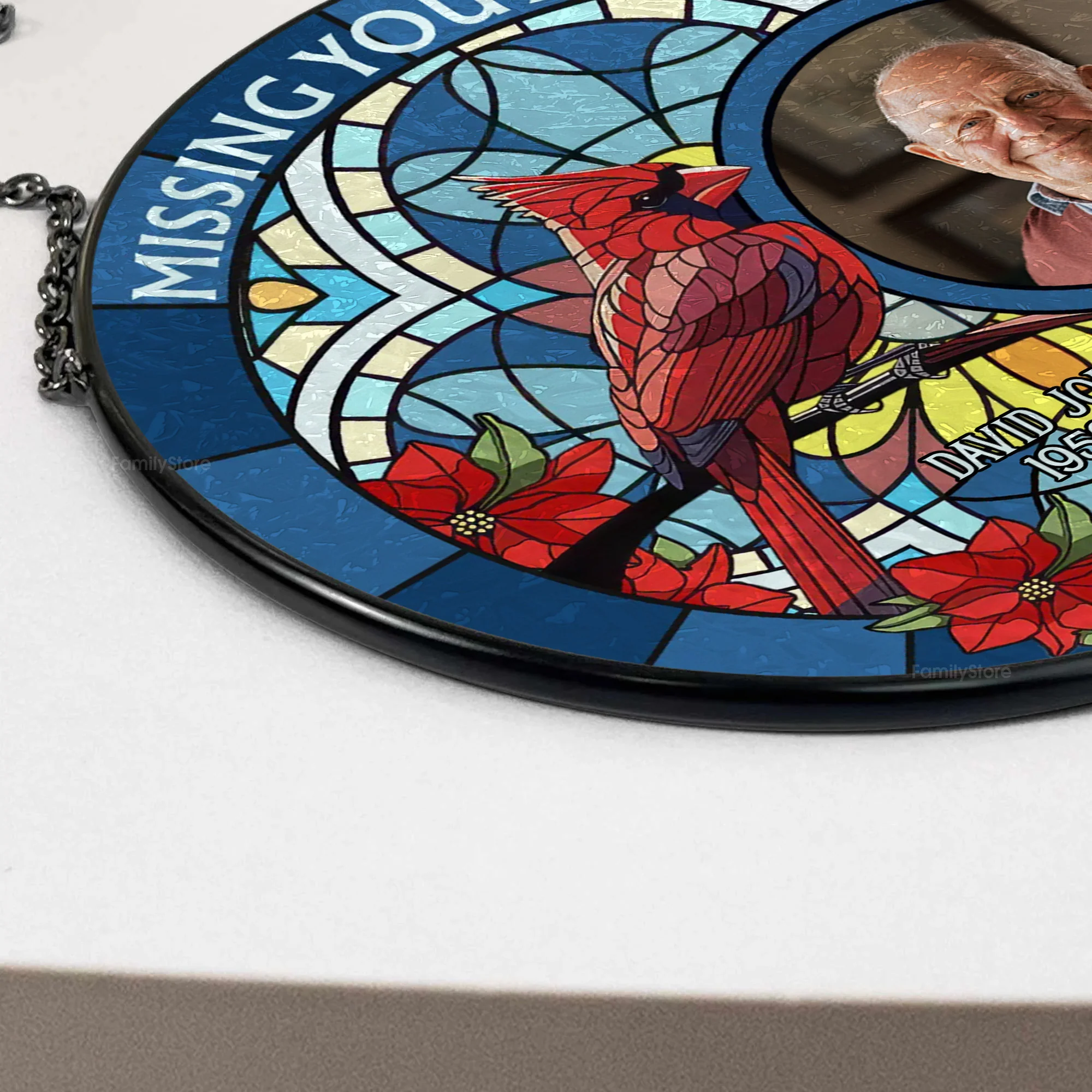 Missing You Always - Memorial Gift - Personalized Stained Glass Window Hanging Suncatcher NA94 - Image 4