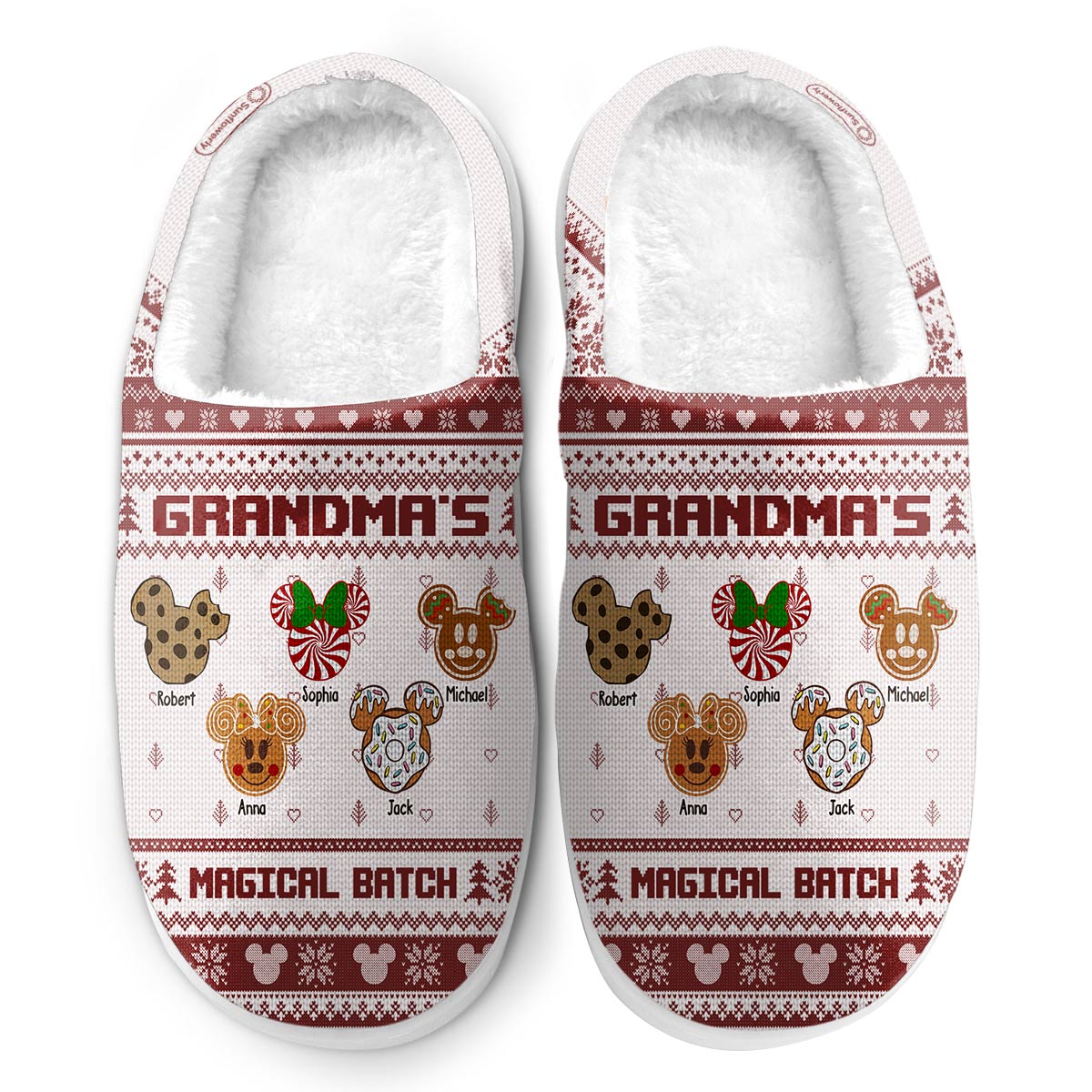 MkMo Grandma’s Magical Batch  - Personalized Slippers - Christmas Gift  For Grandma, Nana NA94 - Image 7
