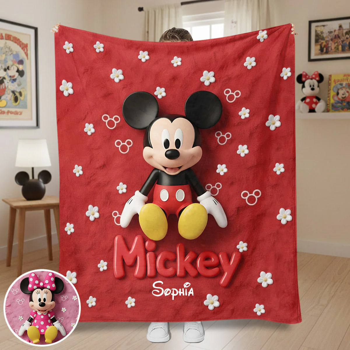 MkMo Just Love Magic Mouse - Personalized Blanket - Christmas Gift For Fan Movies HH01