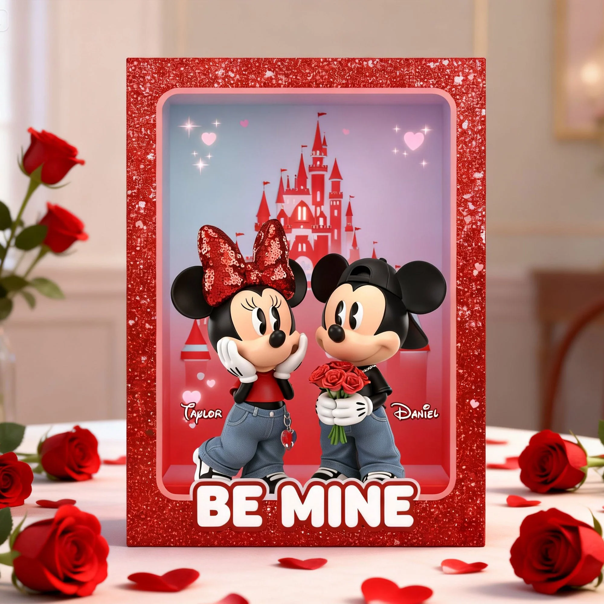MkMo Magic Mouse Be Mine - Personalized Acrylic Plaque - Gift For Couple, Fan Movies HH01 - Image 5