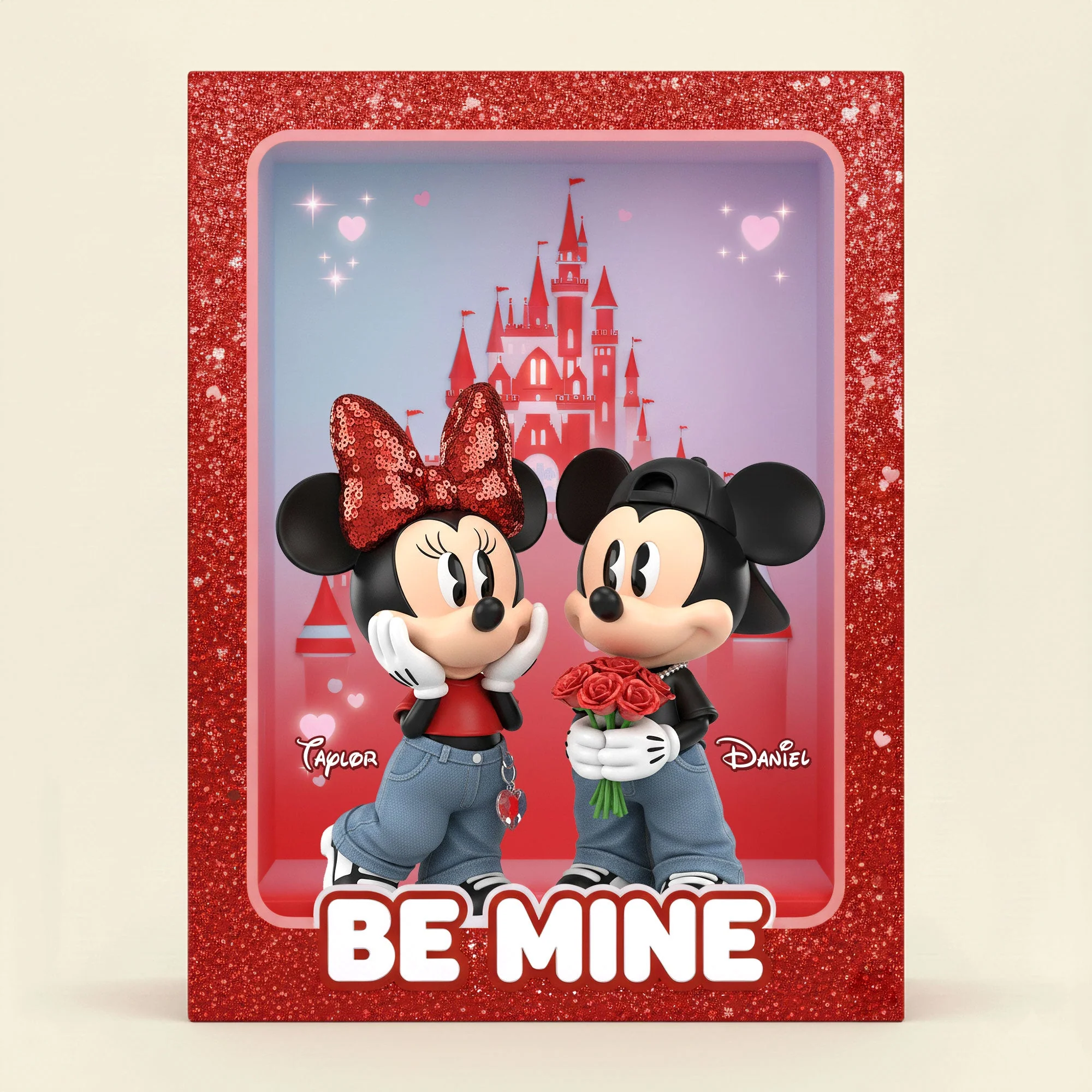 MkMo Magic Mouse Be Mine - Personalized Acrylic Plaque - Gift For Couple, Fan Movies HH01 - Image 7