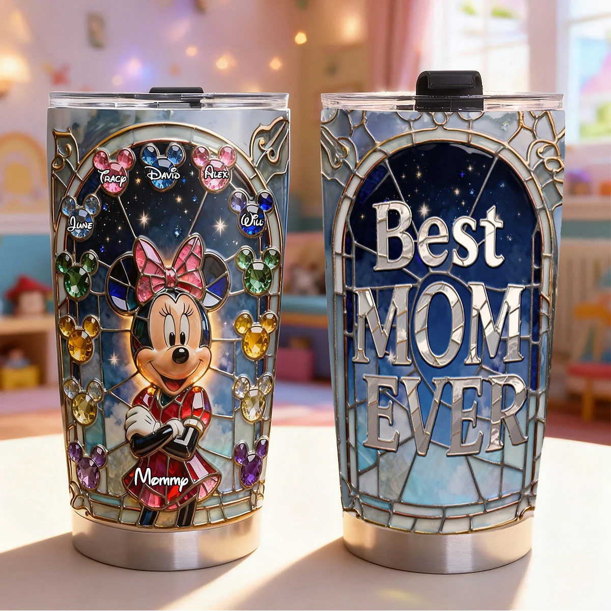 MkMo Magic Mouse Best Mom Ever - Personalized Tumbler - Gift For Mom, Movie Fans HH01 - Image 2