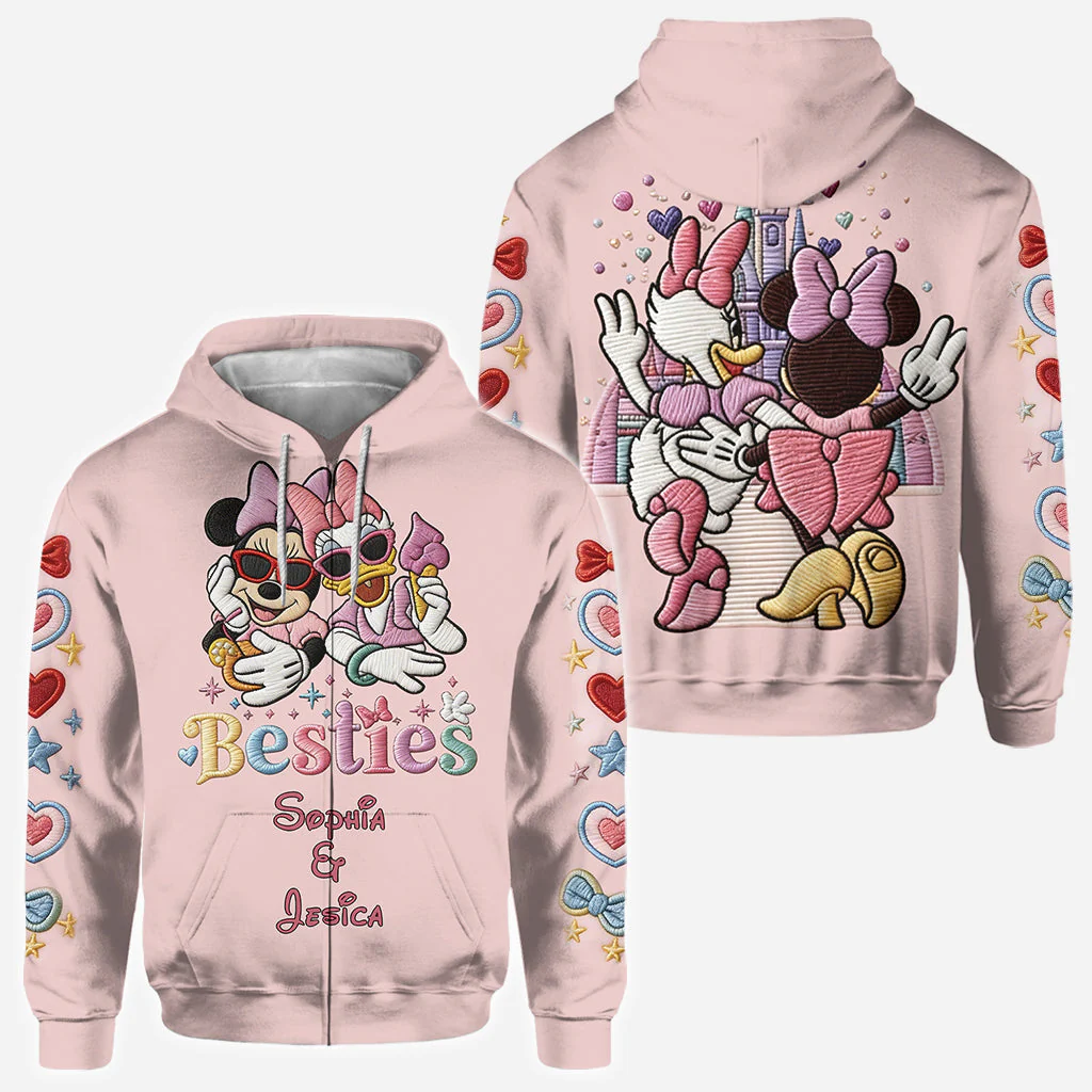 MkMo Magic Mouse Besties Forever - Personalized All Over Shirt - Gift For Her, Movie Fans NL122 - Image 2