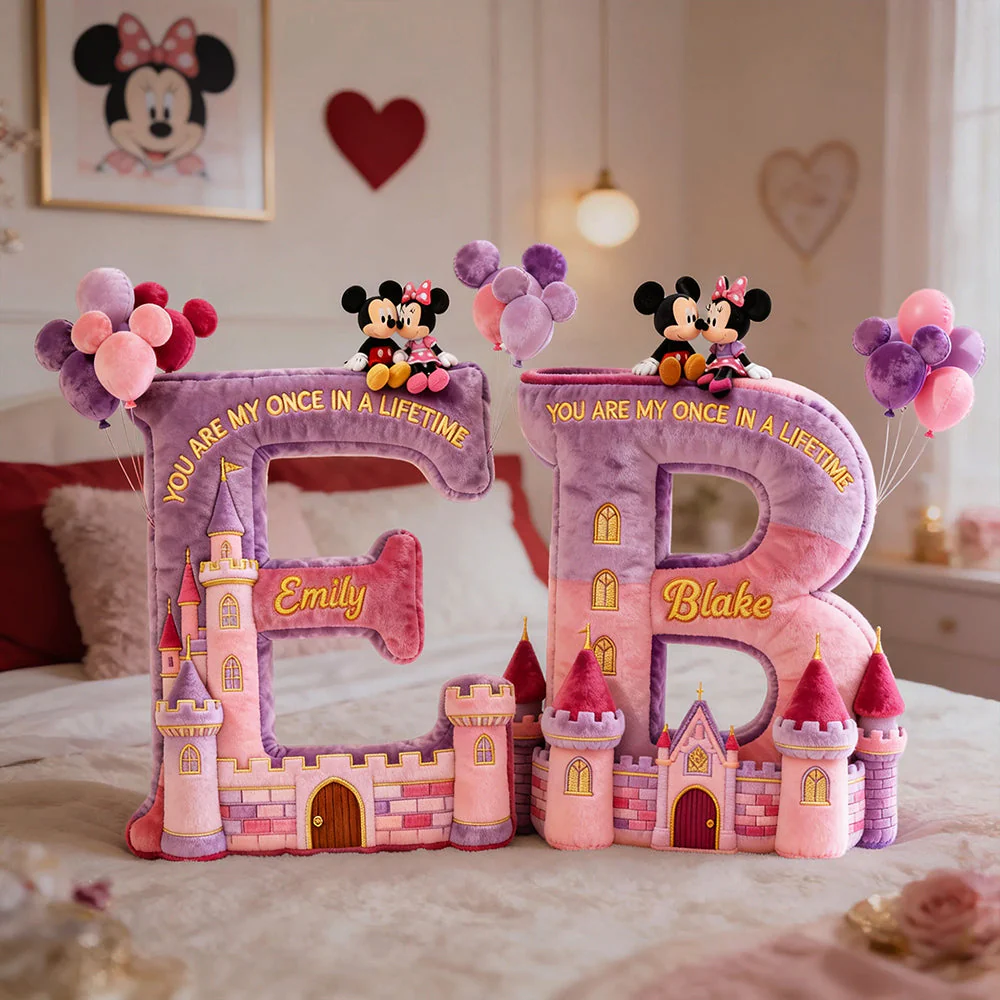 MkMo Magic Mouse Castle Alphabet You Are My Once - Personalized Custom Shaped Pillow - Gift For Movie Fans, Couples NL122