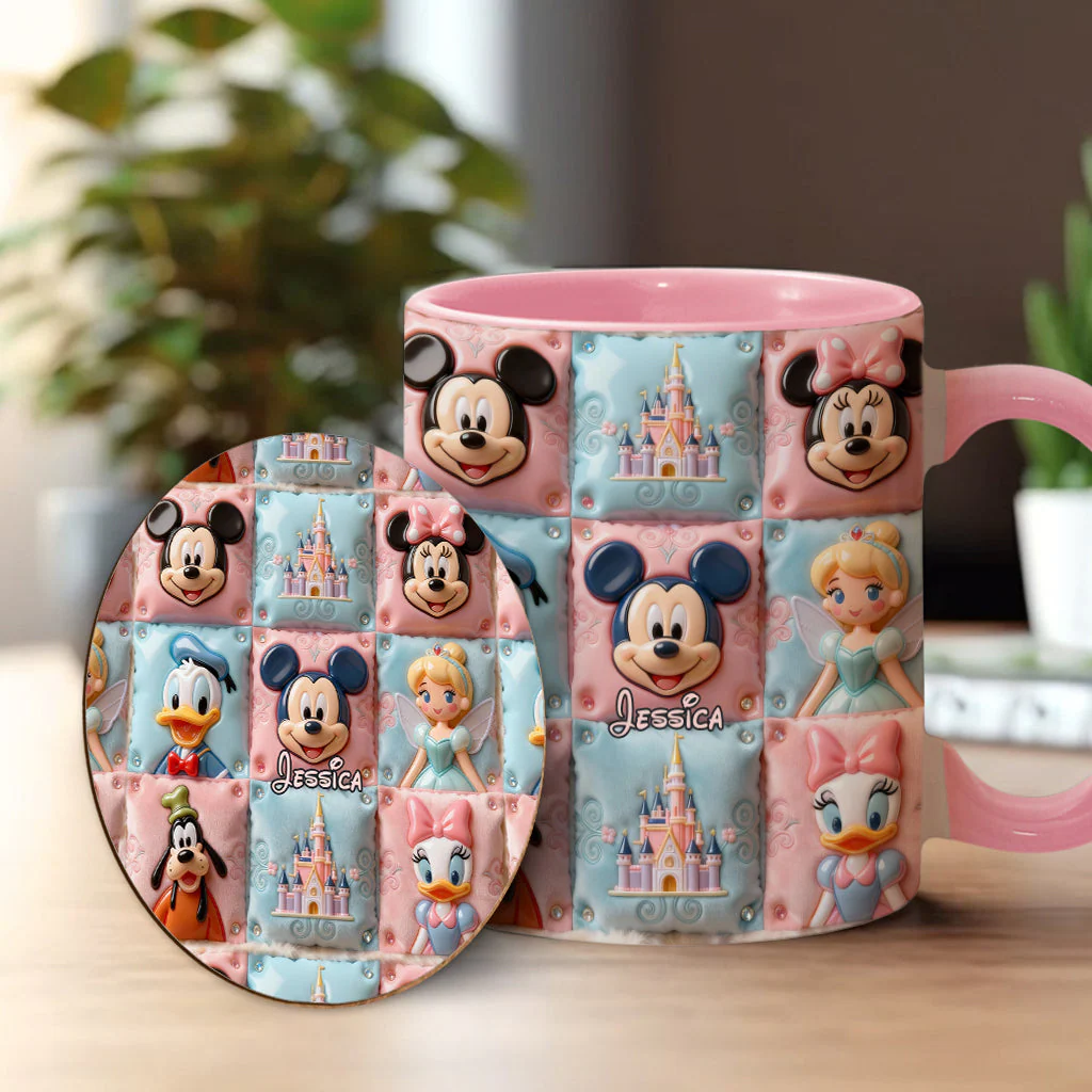 MkMo Magic Mouse Castle With Friends - Personalized Accent Mug - Gift For Movie Fans, Daughters, Family NL122 - Image 2