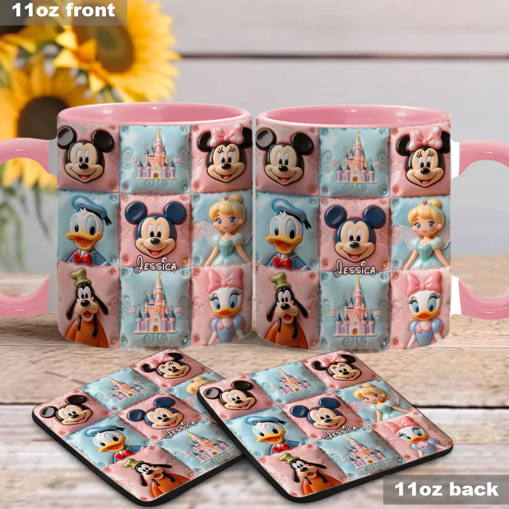 MkMo Magic Mouse Castle With Friends - Personalized Accent Mug - Gift For Movie Fans, Daughters, Family NL122 - Image 3