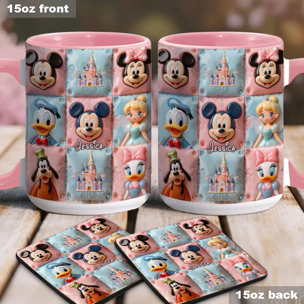 MkMo Magic Mouse Castle With Friends - Personalized Accent Mug - Gift For Movie Fans, Daughters, Family NL122 - Image 4