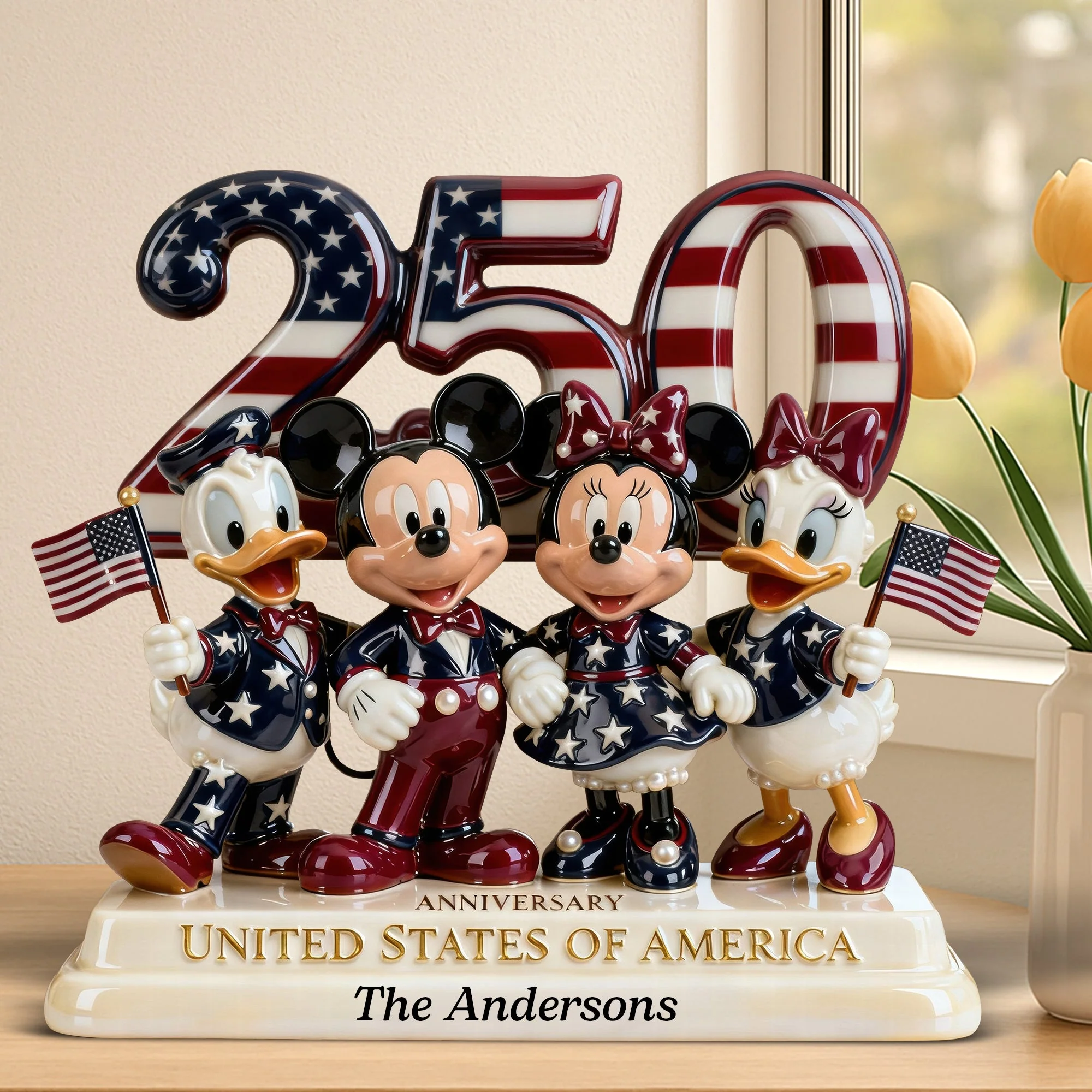 MkMo Magic Mouse Celebrate 250th Anniversary Of USA - Personalized Custom Shaped Acrylic Plaque - Gift For Patriots NL122 - Image 3