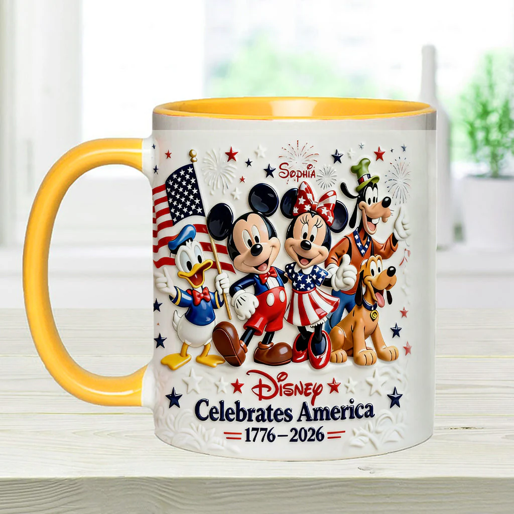 MkMo Magic Mouse Celebrate USA’s 250th Anniversary - Personalized Accent Mug HH01 - Image 7