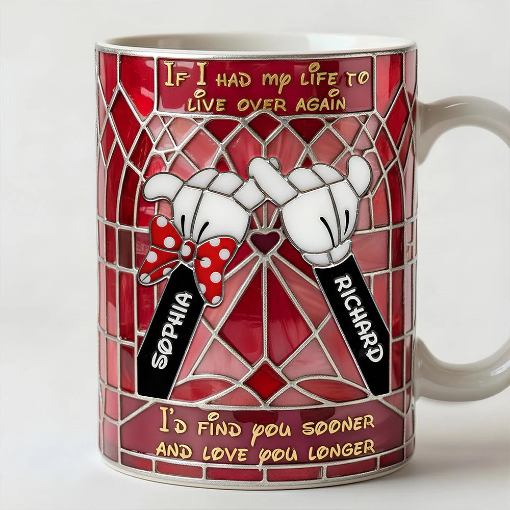 MkMo Magic Mouse Couple Forever - Personalized White Edge-To-Edge Mug - Gift For Couples, Movie Fans NL122 - Image 11
