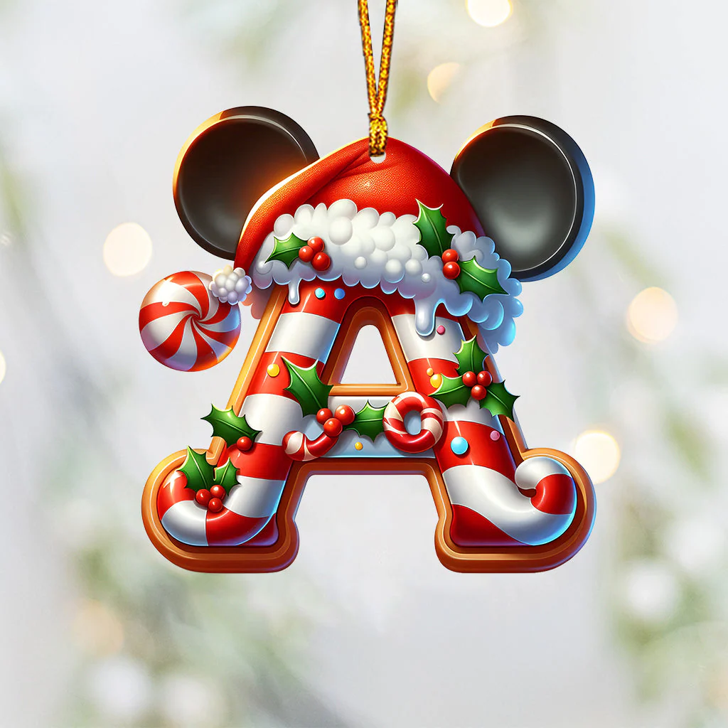 MkMo Magic Mouse Ears Christmas Patterns - Personalized Acrylic Ornament - Funny Gifts For Family Members NA94 - Image 4