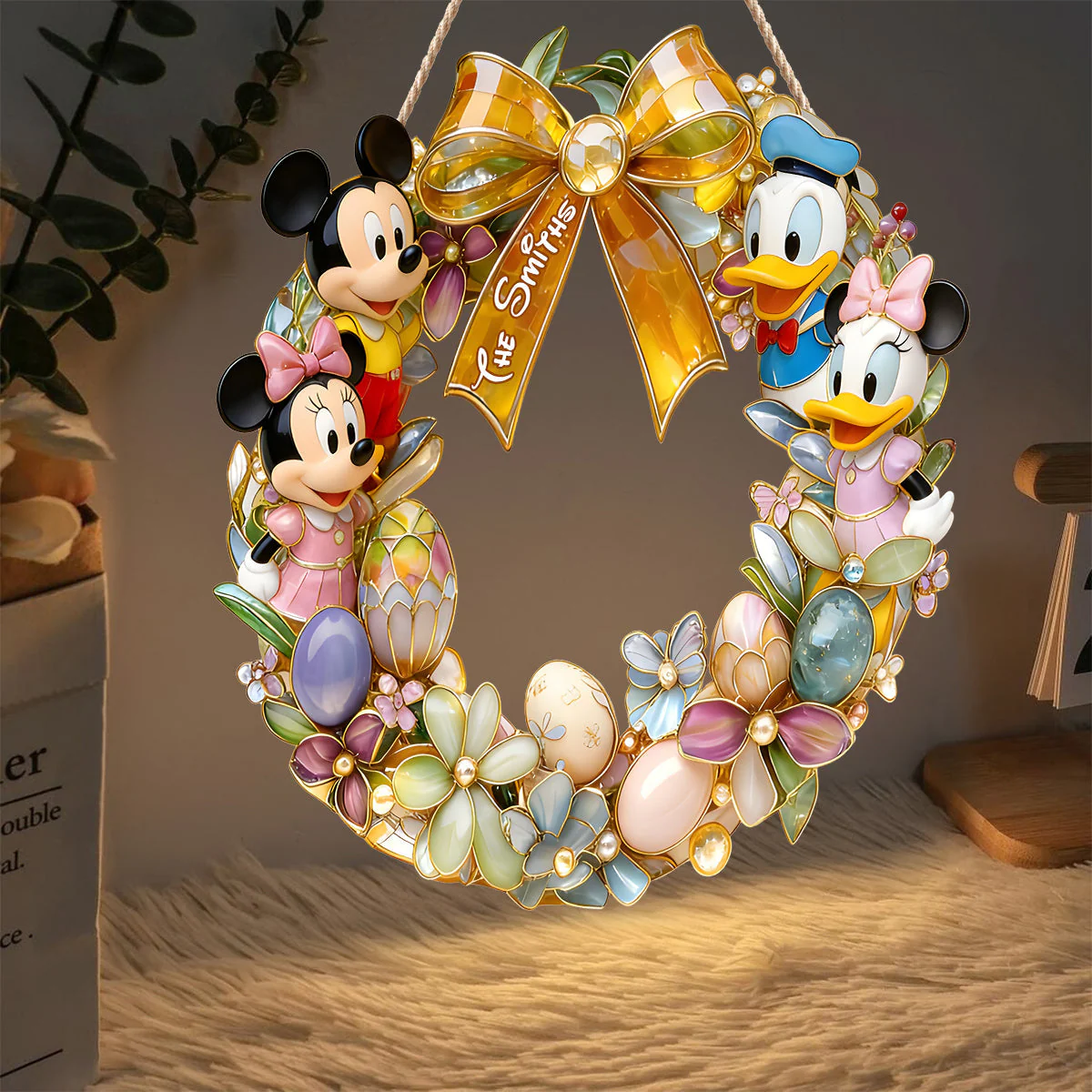 MkMo Magic Mouse Easter - Personalized Wood Sign - Gift For Family, Fan Movies HH01 - Image 2