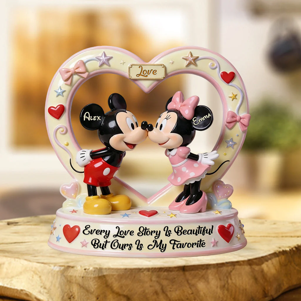 MkMo Magic Mouse Every Love Story Is Beautiful - Personalized Custom Shaped Acrylic Plaque - Gift For Movie Fans, Couples NL122 - Image 2