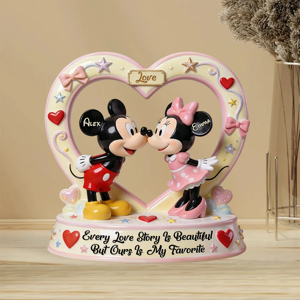 MkMo Magic Mouse Every Love Story Is Beautiful - Personalized Custom Shaped Acrylic Plaque - Gift For Movie Fans, Couples NL122 - Image 3