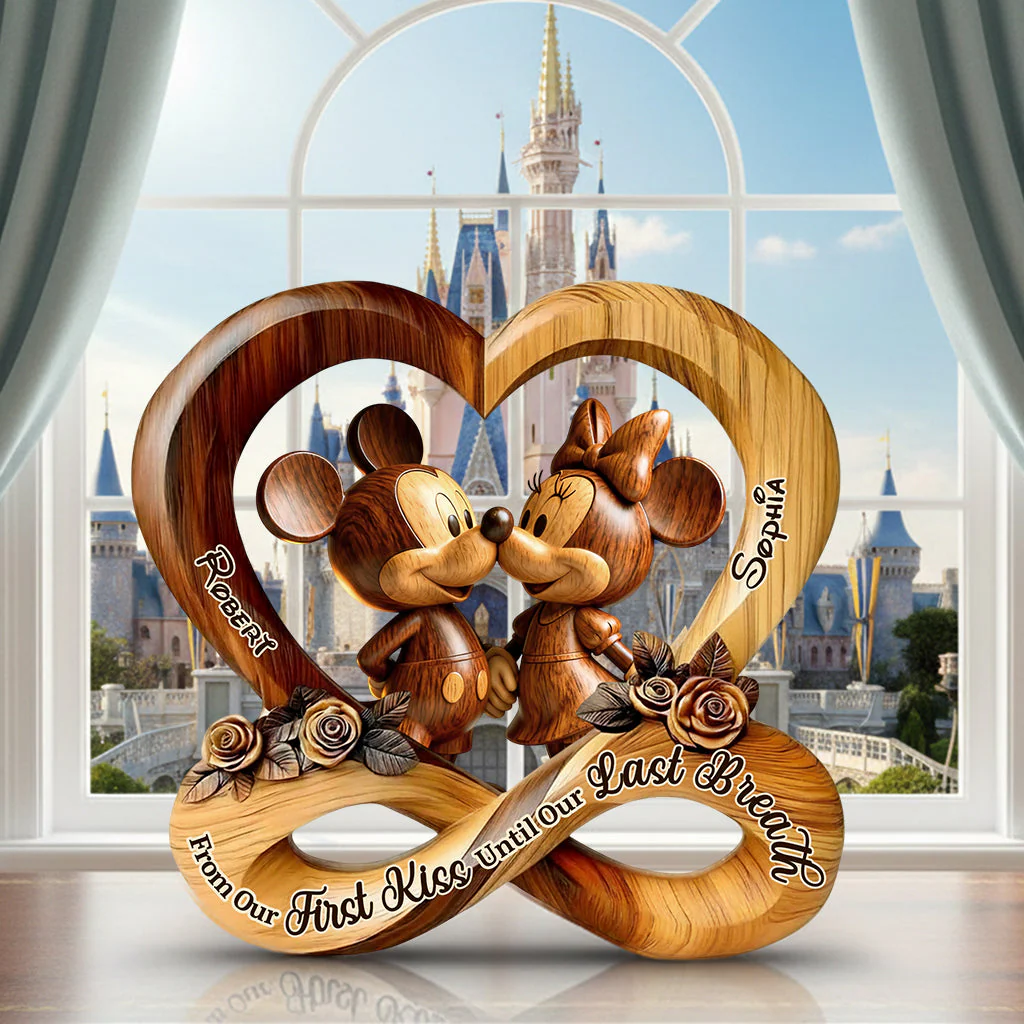 MkMo Magic Mouse From Our First Kiss To Our Last Breath - Personalized Acrylic Plaque - Gift For Couple, Valentine HH01