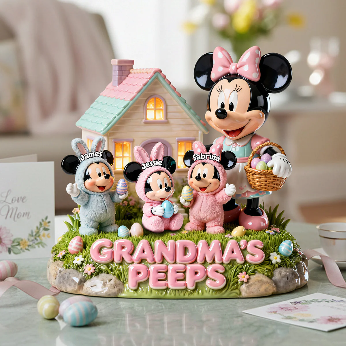 MkMo Magic Mouse Grandma's Peeps - Personalized Acrylic Plaque - Gift For Family, Fan Movies, Easter HH01
