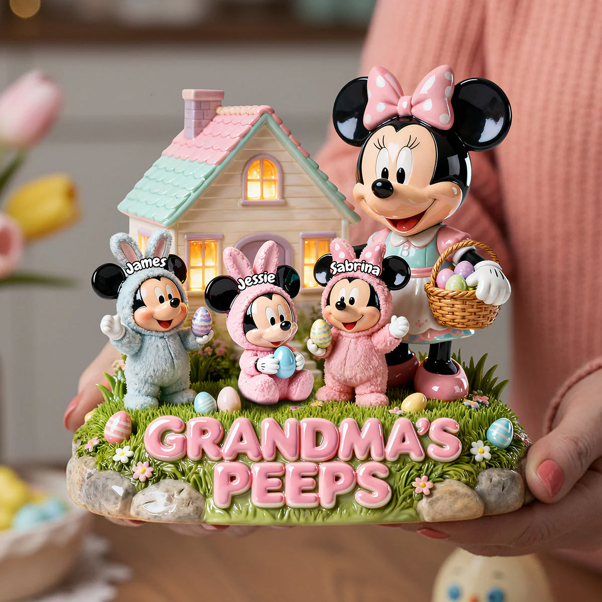 MkMo Magic Mouse Grandma's Peeps - Personalized Acrylic Plaque - Gift For Family, Fan Movies, Easter HH01 - Image 2