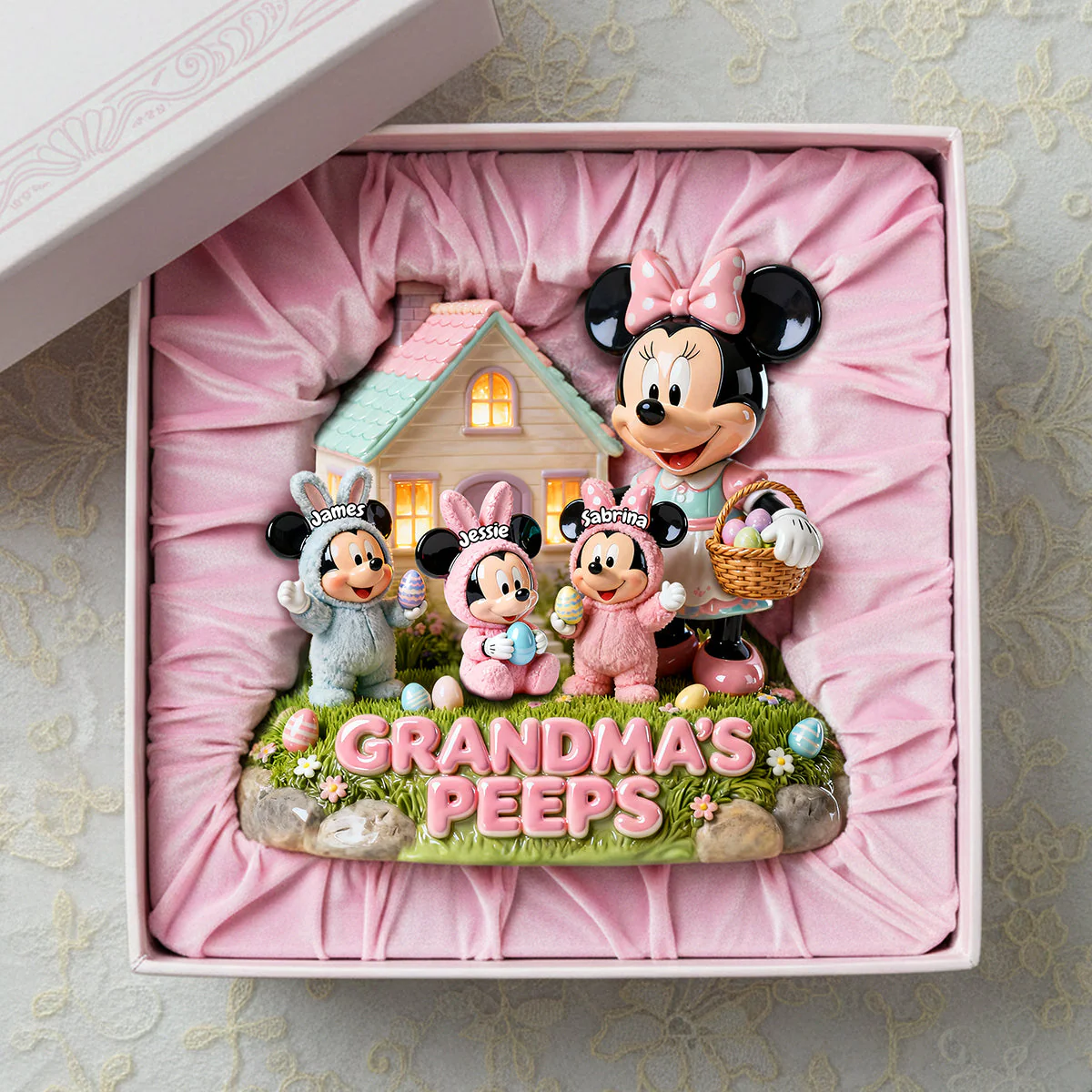 MkMo Magic Mouse Grandma's Peeps - Personalized Acrylic Plaque - Gift For Family, Fan Movies, Easter HH01 - Image 3