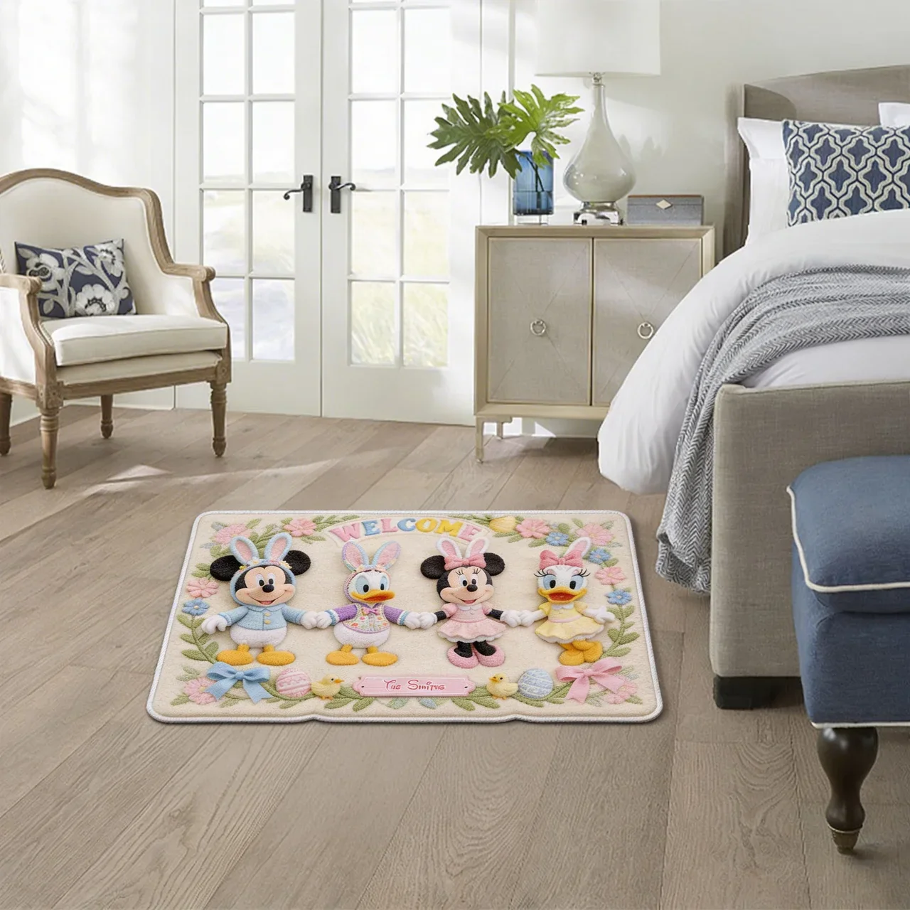 MkMo Magic Mouse Happy Easter - Personalized Door Mat - Gift For Fan Movies, Family HH01 - Image 2