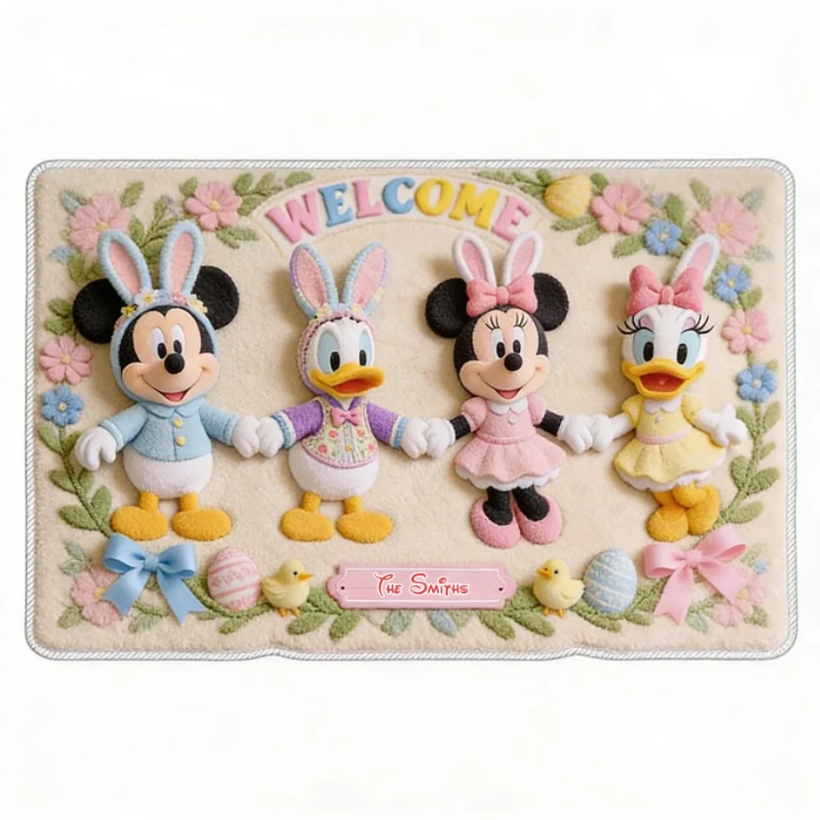 MkMo Magic Mouse Happy Easter - Personalized Door Mat - Gift For Fan Movies, Family HH01 - Image 3