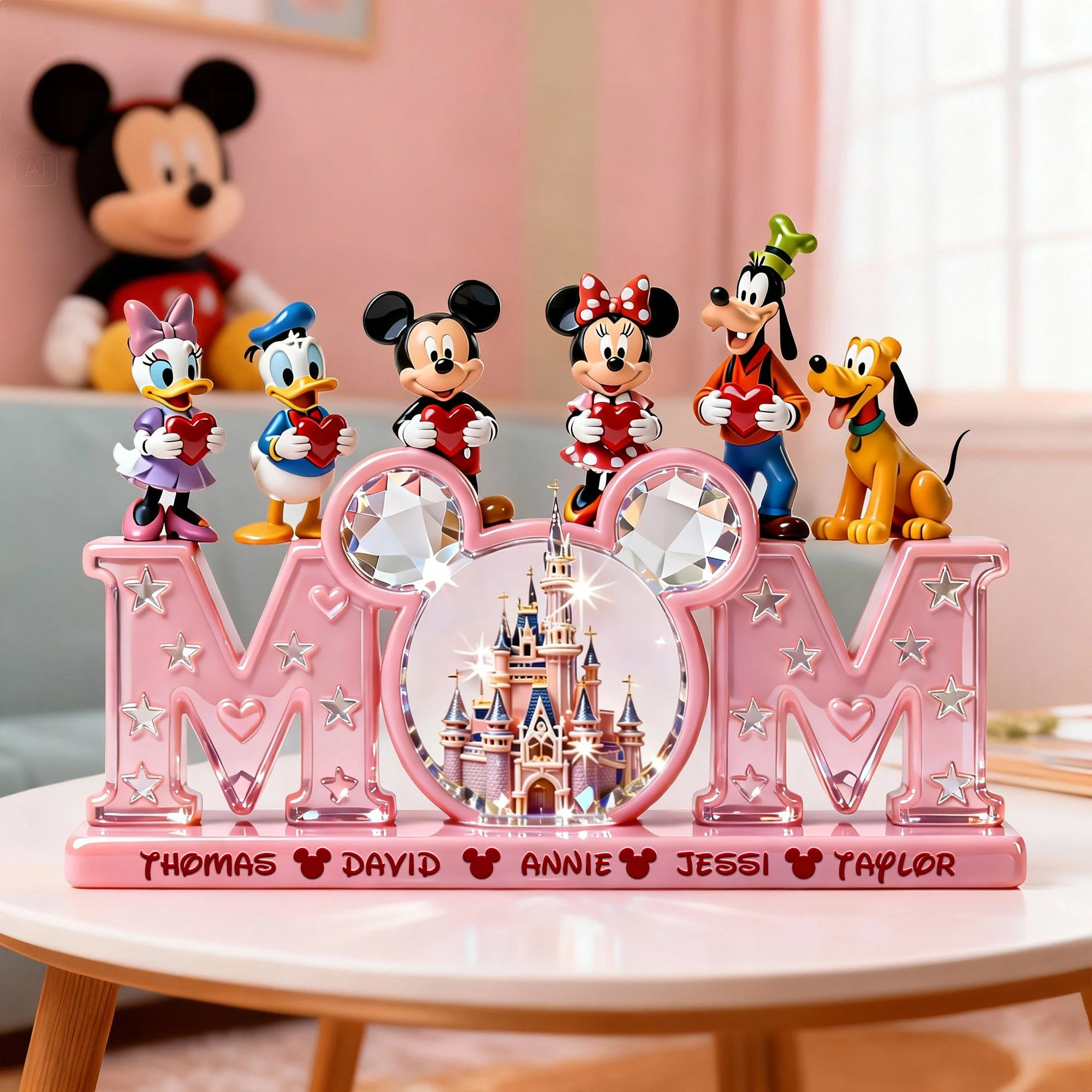 MkMo Magic Mouse Heartfelt Mom - Personalized Custom Shaped Acrylic Plaque - Gift For Mom NL122 - Image 4