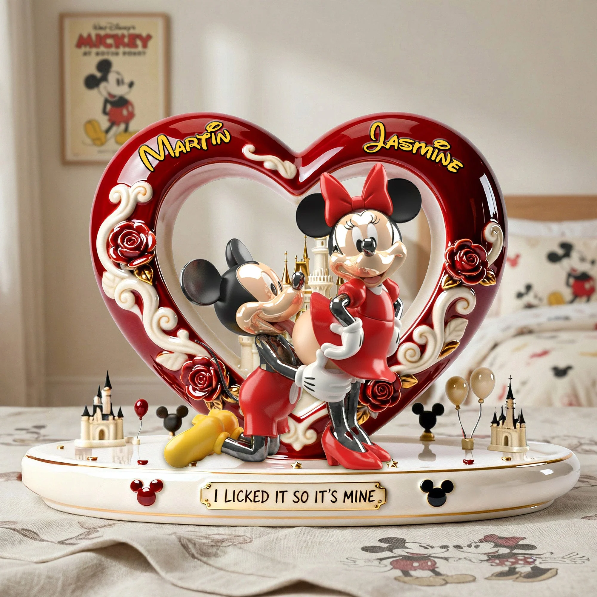 MkMo Magic Mouse I Licked It So It's Mine - Personalized Acrylic Plaque - Gifts For Naughty Couple, Valentine HH01