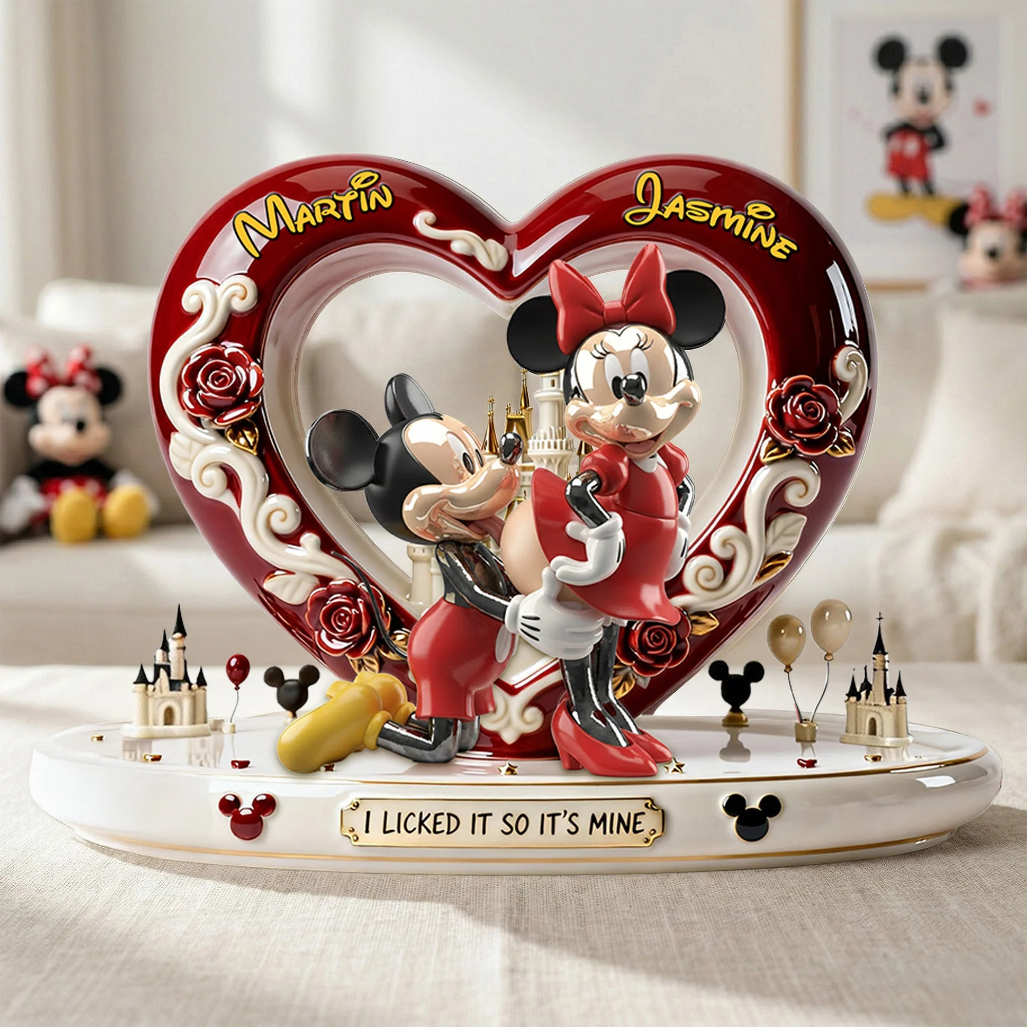 MkMo Magic Mouse I Licked It So It's Mine - Personalized Acrylic Plaque - Gifts For Naughty Couple, Valentine HH01 - Image 2