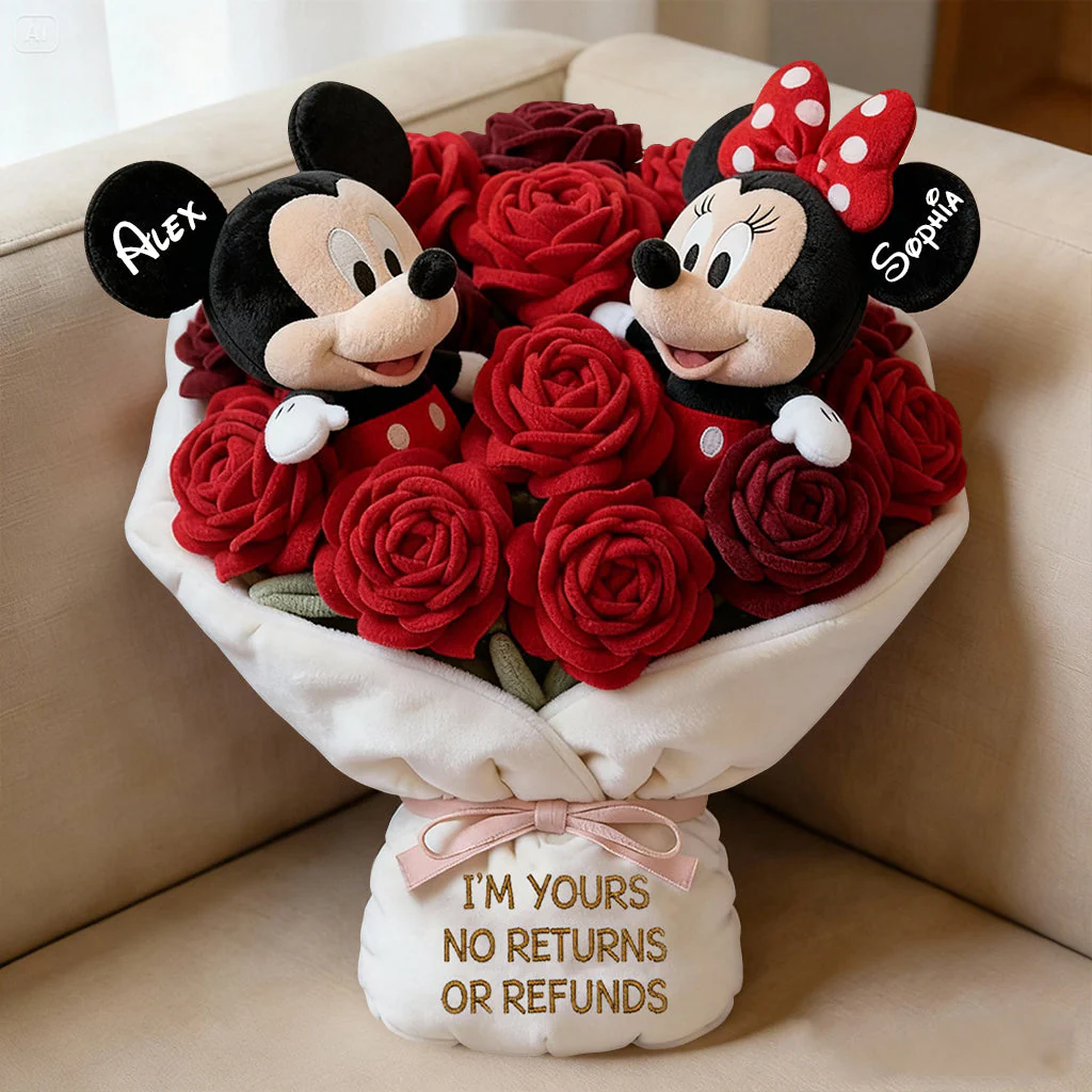 MkMo Magic Mouse I'm Yours No Returns Or Refunds - Personalized Custom Shape Pillow - Gift For Couple, Fan Movies HH01