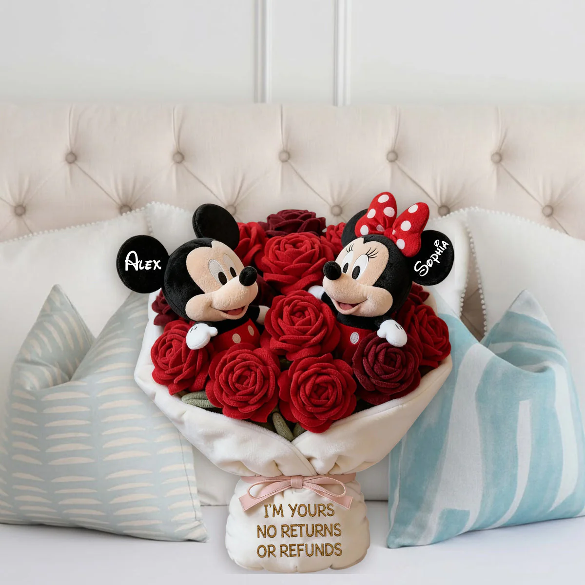 MkMo Magic Mouse I'm Yours No Returns Or Refunds - Personalized Custom Shape Pillow - Gift For Couple, Fan Movies HH01 - Image 3