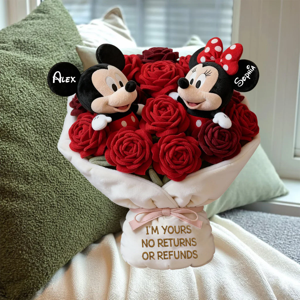 MkMo Magic Mouse I'm Yours No Returns Or Refunds - Personalized Custom Shape Pillow - Gift For Couple, Fan Movies HH01 - Image 5