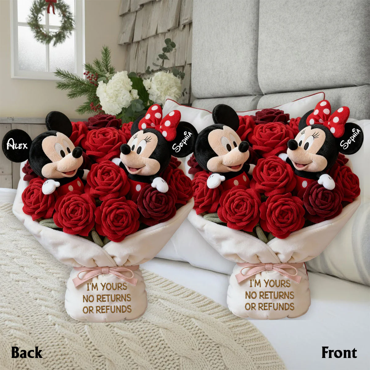 MkMo Magic Mouse I'm Yours No Returns Or Refunds - Personalized Custom Shape Pillow - Gift For Couple, Fan Movies HH01 - Image 6