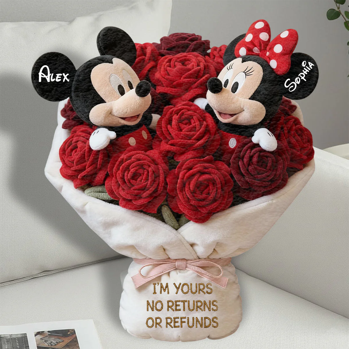 MkMo Magic Mouse I'm Yours No Returns Or Refunds - Personalized Custom Shape Pillow - Gift For Couple, Fan Movies HH01 - Image 7