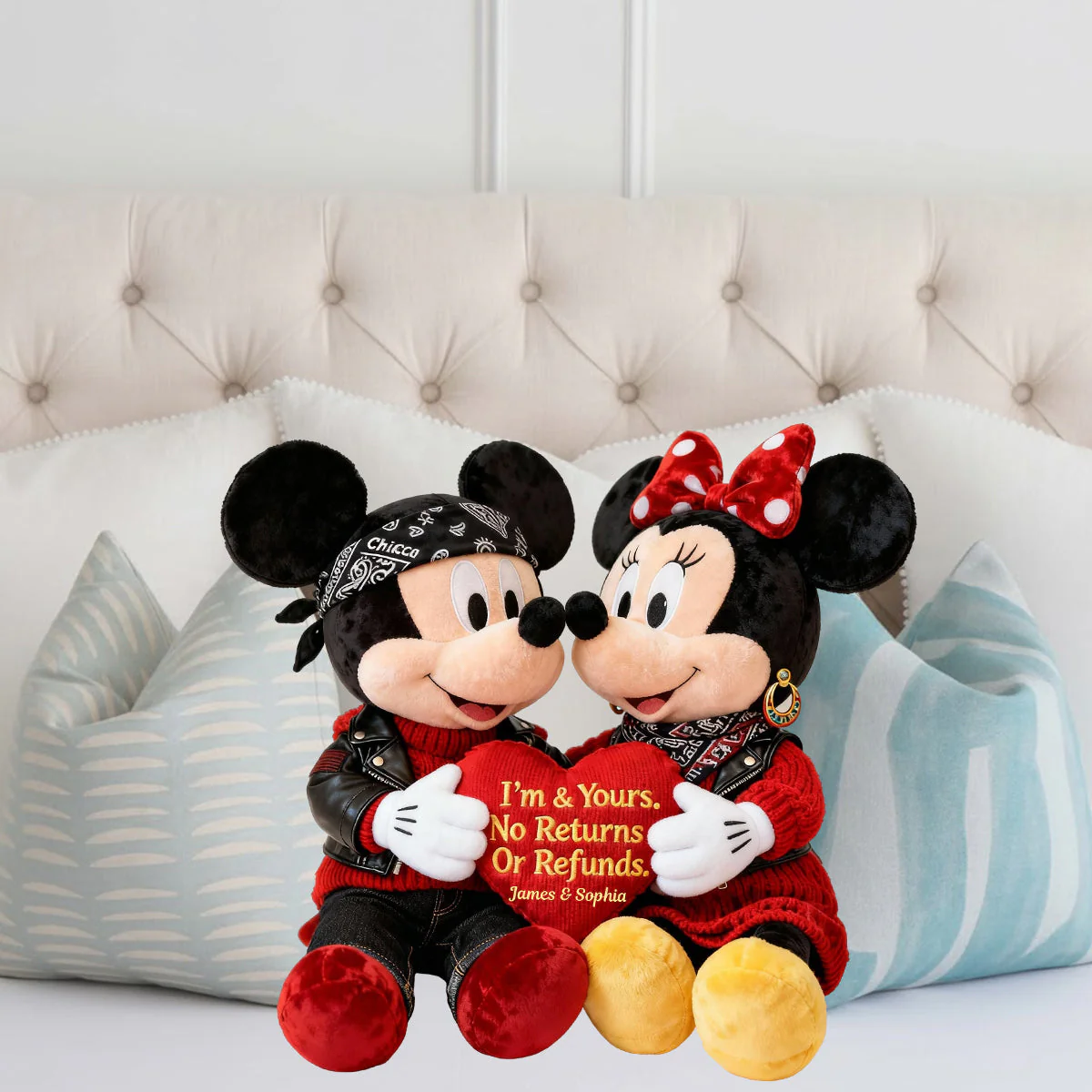 MkMo Magic Mouse I'm Yours No Returns Or Refunds - Personalized Custom Shape Pillow - Gift For Couple, Fan Movies HH01 - Image 3