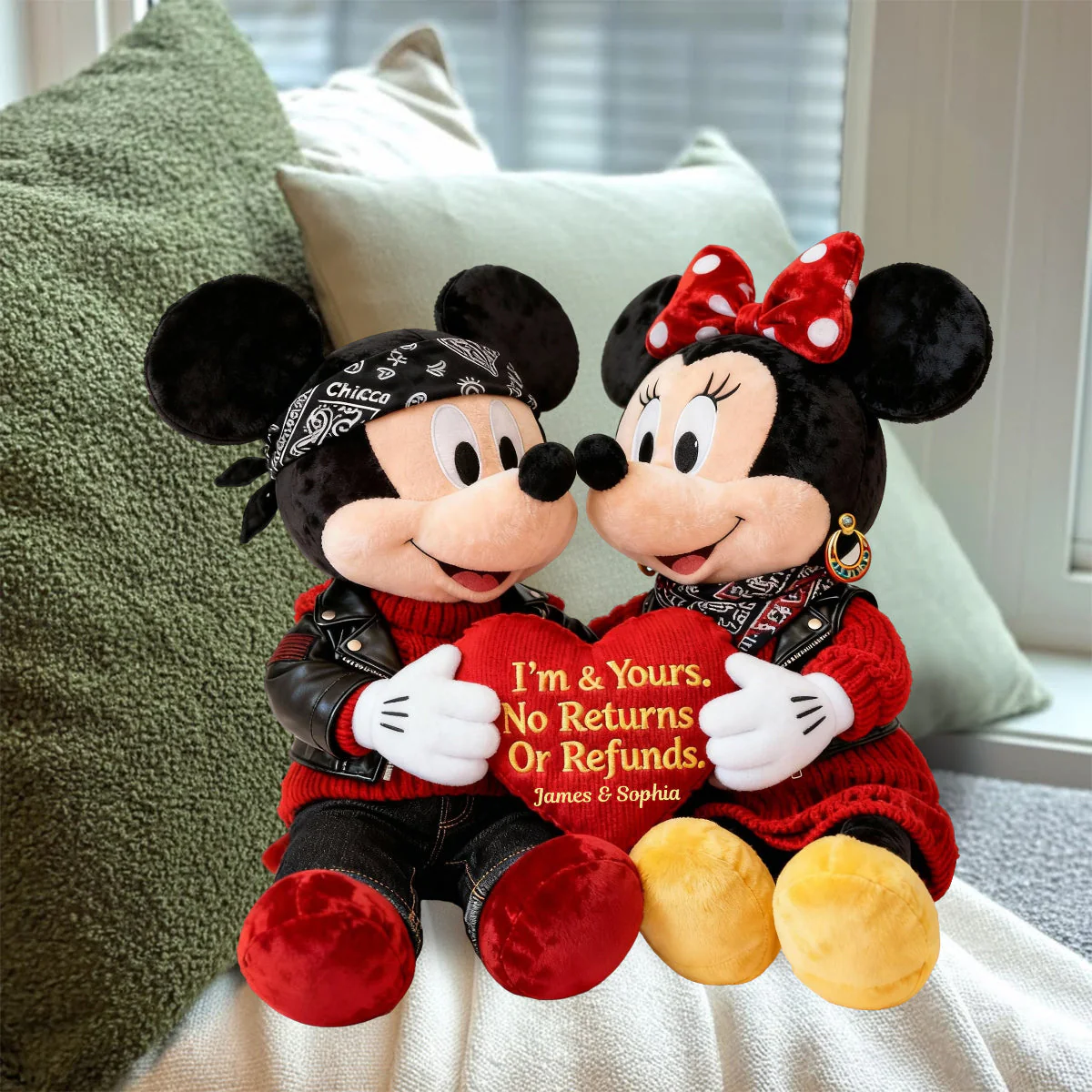 MkMo Magic Mouse I'm Yours No Returns Or Refunds - Personalized Custom Shape Pillow - Gift For Couple, Fan Movies HH01 - Image 5