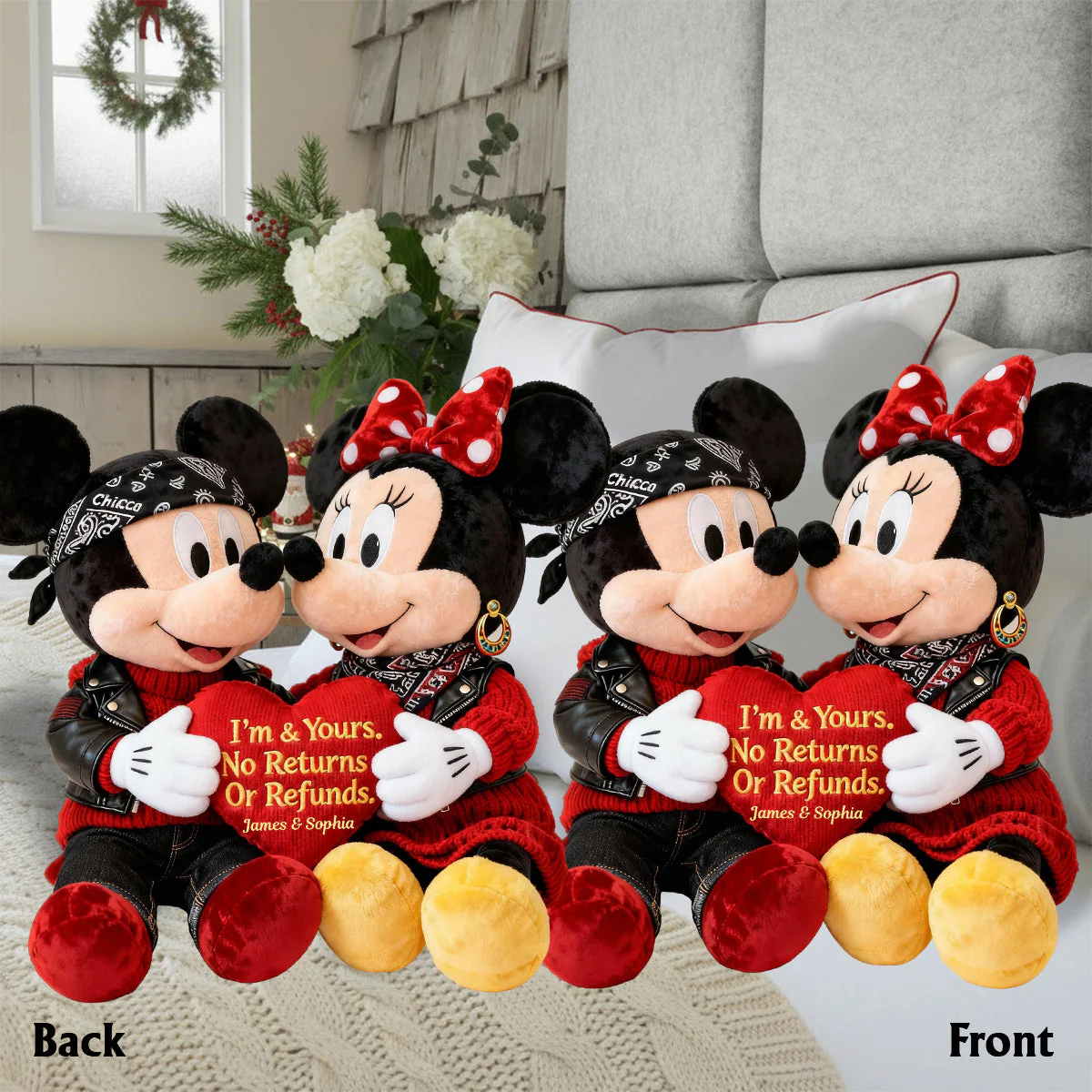 MkMo Magic Mouse I'm Yours No Returns Or Refunds - Personalized Custom Shape Pillow - Gift For Couple, Fan Movies HH01 - Image 6