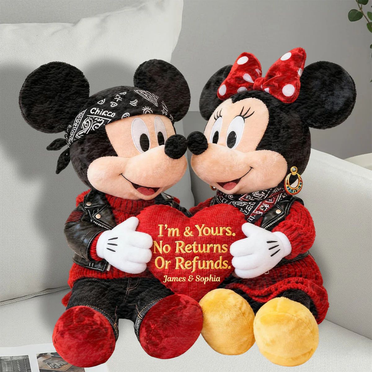 MkMo Magic Mouse I'm Yours No Returns Or Refunds - Personalized Custom Shape Pillow - Gift For Couple, Fan Movies HH01 - Image 7