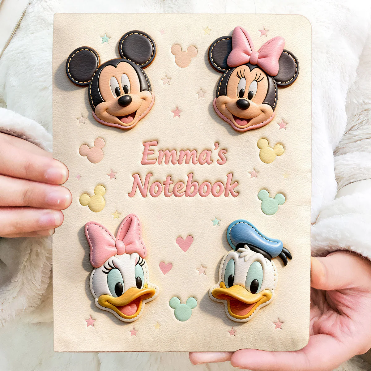 MkMo Magic Mouse Magical Friends - Personalized Leather Notebook - Gift For Her, Movie Fans NL122 - Image 4