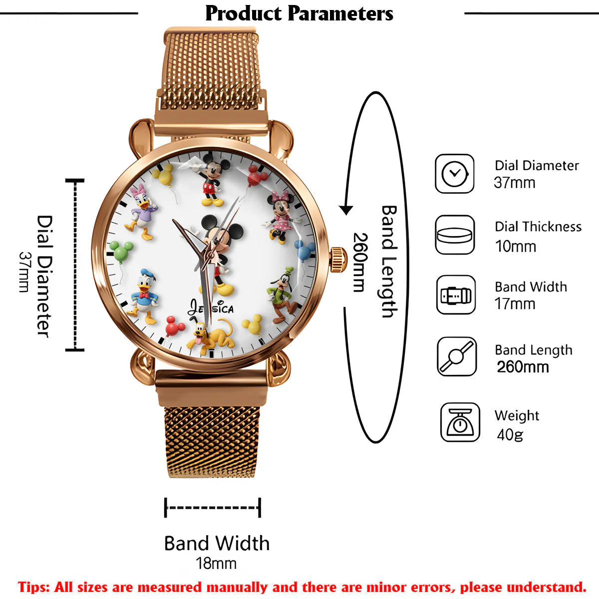 MkMo Magic Mouse Magical Moments - Personailzed Women Hand Watch - Gift For Her, Movie Fans NL122 - Image 7