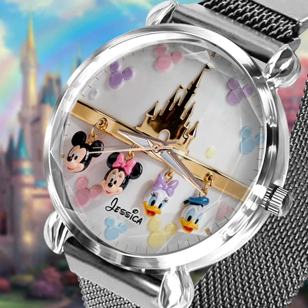 MkMo Magic Mouse Magical - Personalized Women Hand Watch - Gift For Her, Movie Fans HH01