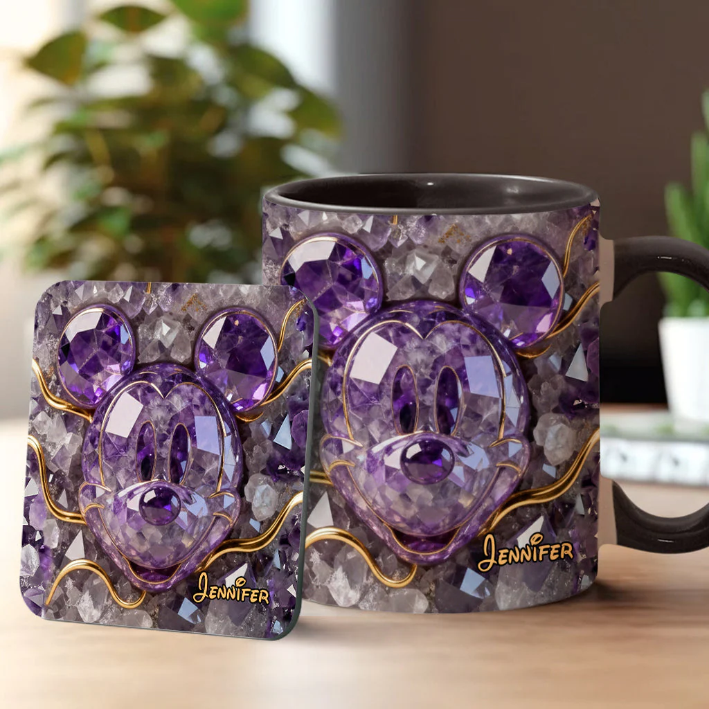 MkMo Magic Mouse Purple Crystal - Personalized Accent Mug - Gift For Movie Fans NL122 - Image 2