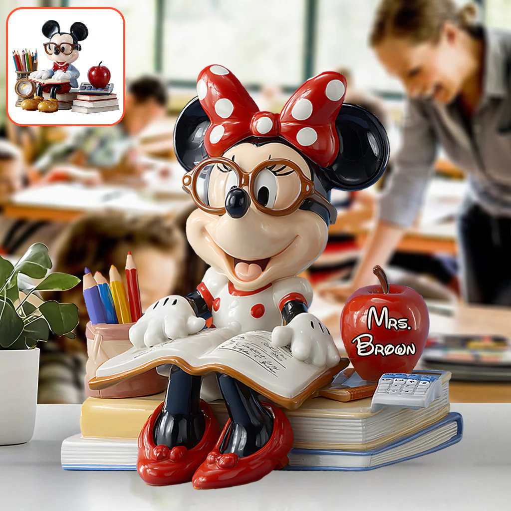 MkMo Magic Mouse Teaching Is A Work Of Heart - Personalized Acrylic Plaque - Gift For Teacher, Movie Fans HH01