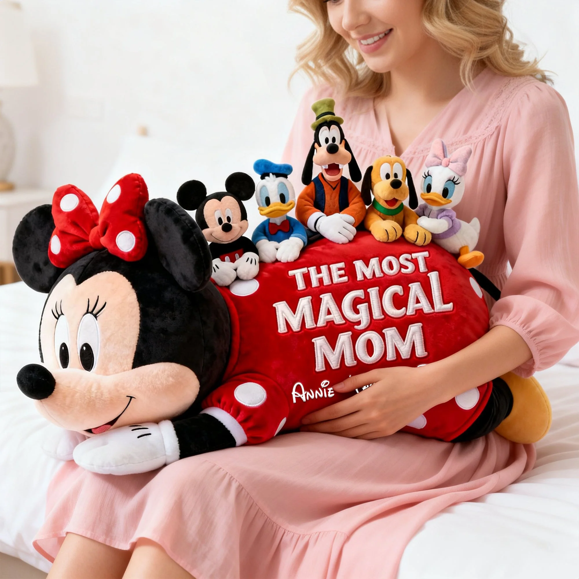 MkMo Magic Mouse The Most Magical Mom - Personalized Custom Shaped Pillow - Gift For Mom NL122 - Image 3