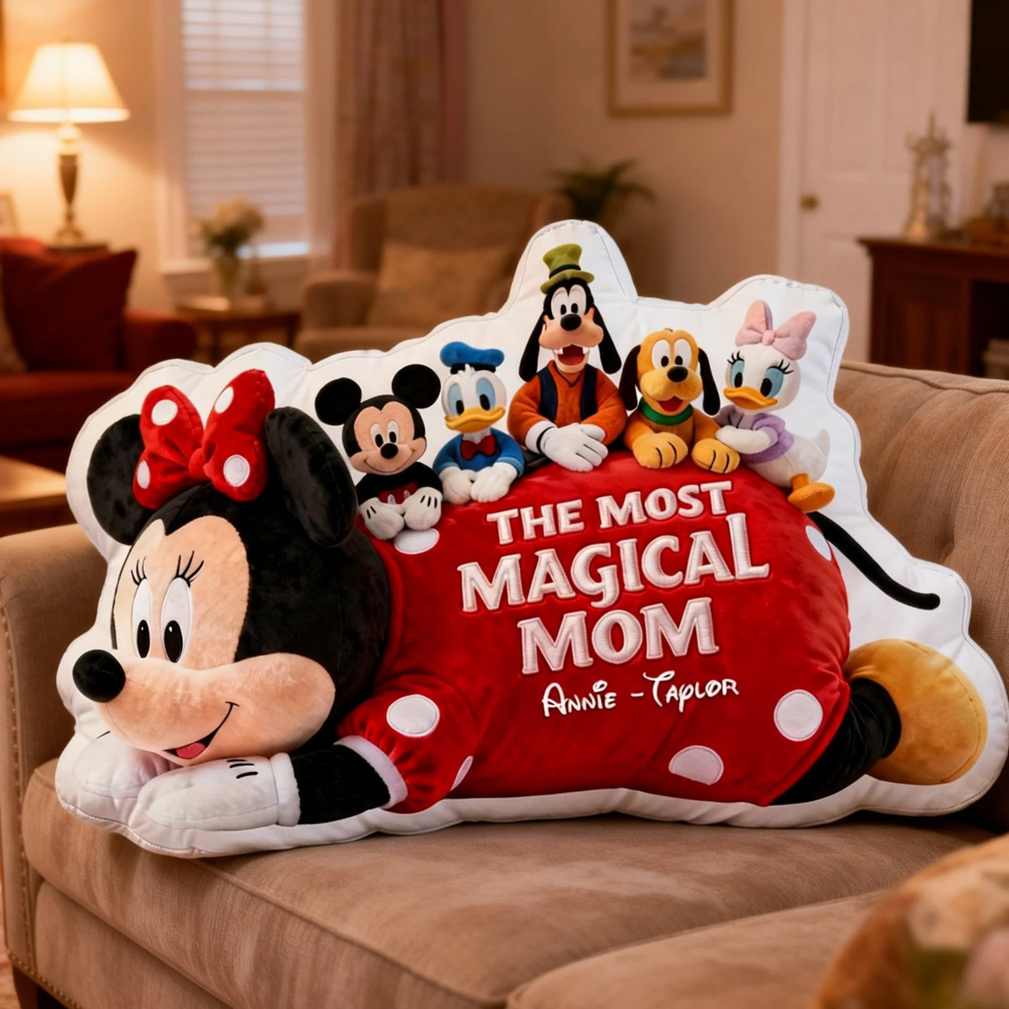 MkMo Magic Mouse The Most Magical Mom - Personalized Custom Shaped Pillow - Gift For Mom NL122 - Image 4